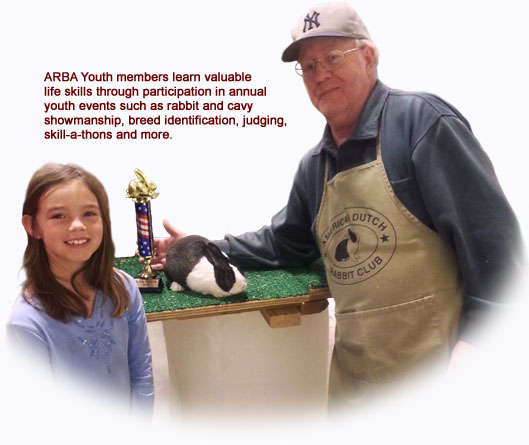 ARBA Youth members learn valuable life skills through participation in annual youth events such as rabbit and cavy showmanship, breed identification, judging, skill-a-thons and more.